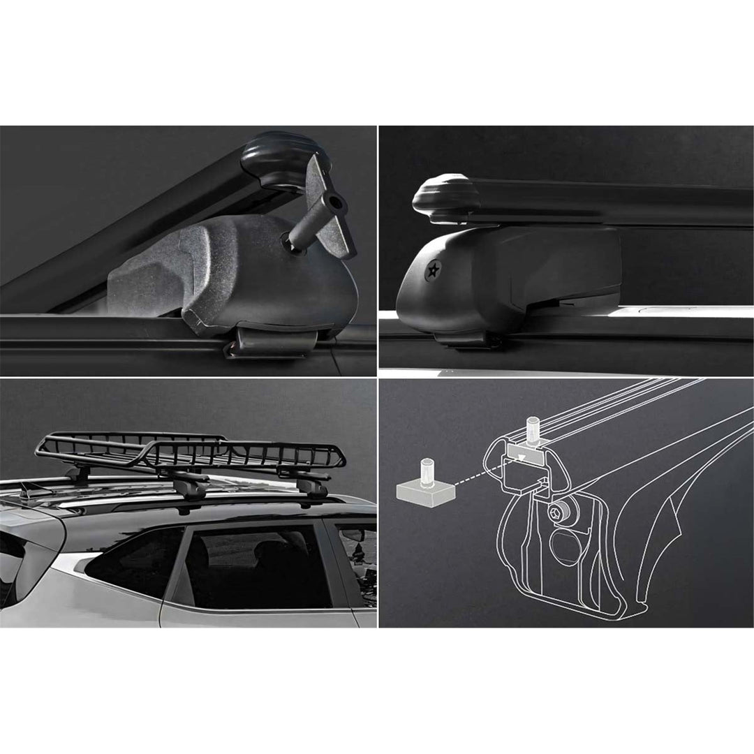 Audi Q3 Ara Atkı Gri- Bold Bar v2 (2 Parça) | 2018 ve Sonrası