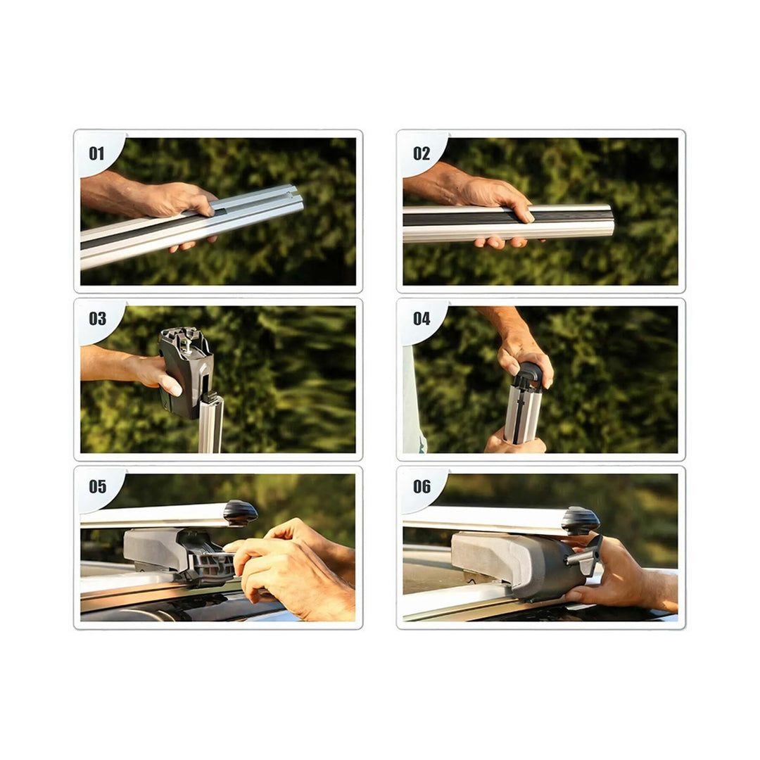 Audi Q3 Ara Atkı Gri- Bold Bar v2 (2 Parça) | 2018 ve Sonrası