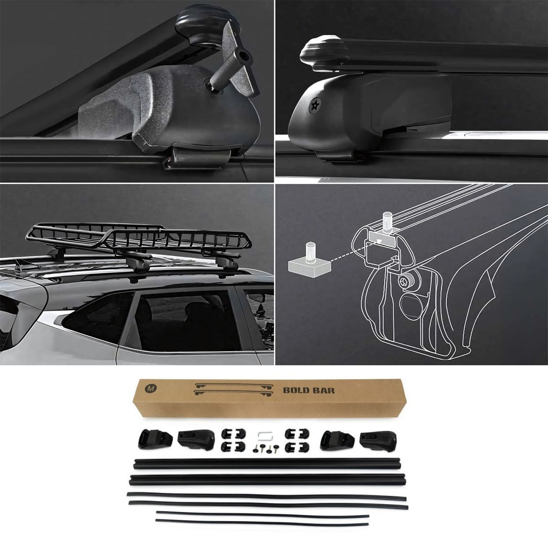 Universal Boldbar Ara Atkı Gri- Bold Bar v2 S (108 cm, Metal Kilit, 2 Parça)