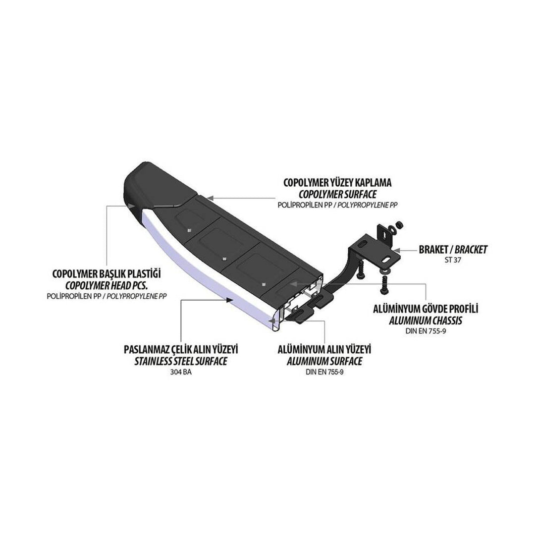 Nissan Qashqai Yan Basamak Seti - Krom, Proside | 2014-2021 Arası