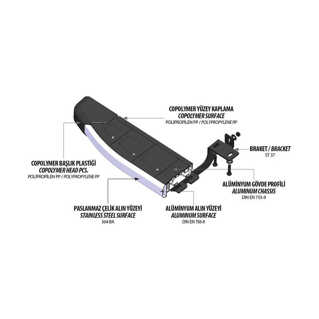 Land Rover Range Rover Sport Yan Basamak Seti - Siyah, Proside | 2005-2013 Arası