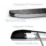 Resmi Galeri görüntüleyicisine yükleyin, VW Transporter T7 Yan Basamak Seti - Gri, Uzun Şase, Blackline | 2024 ve Sonrası