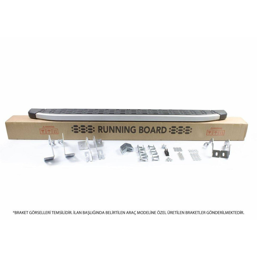 MERCEDES M Class W166 Yan Basamak Seti - Gri, Blackline | 2011-2019 Arası