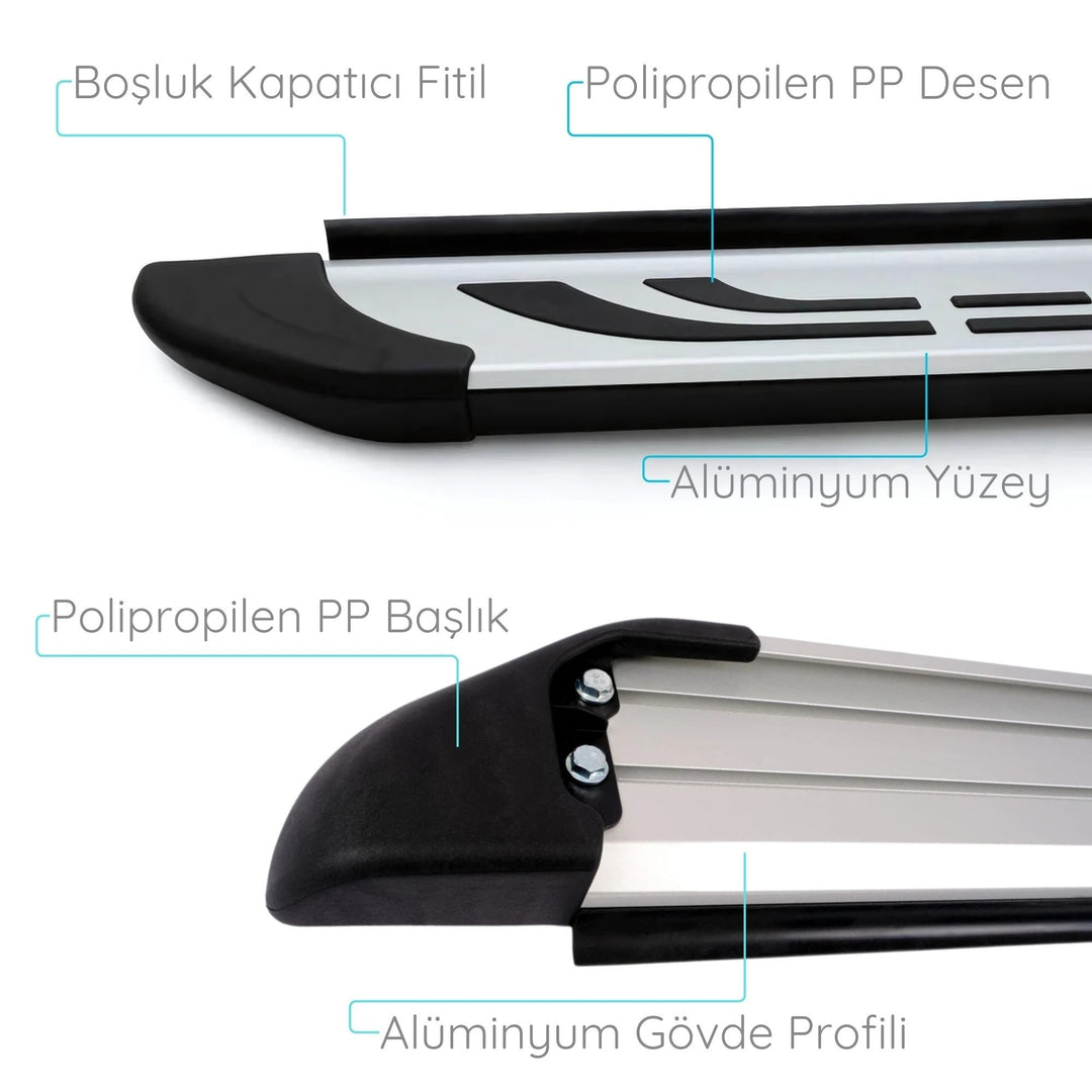 Ford Kuga Yan Basamak Seti - Gri, Faba | 2012-2019 Arası