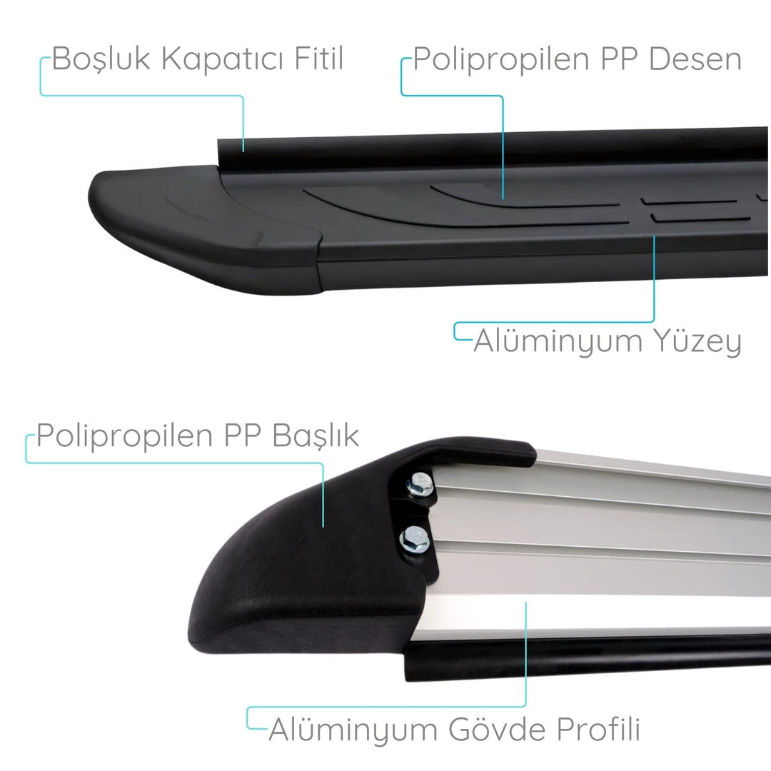 Dacia Dokker Yan Basamak Seti - Siyah, Faba | 2012-2021 Arası