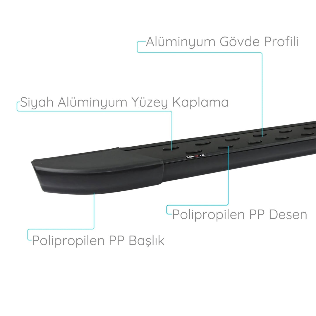 Ford Connect Yan Basamak - Siyah, Kısa Şase, Dot Line | 2002-2014 Arası