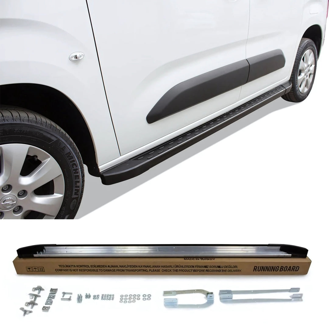 Citroen Berlingo Yan Basamak Seti - Siyah, Dot Line | 2008-2018 Arası