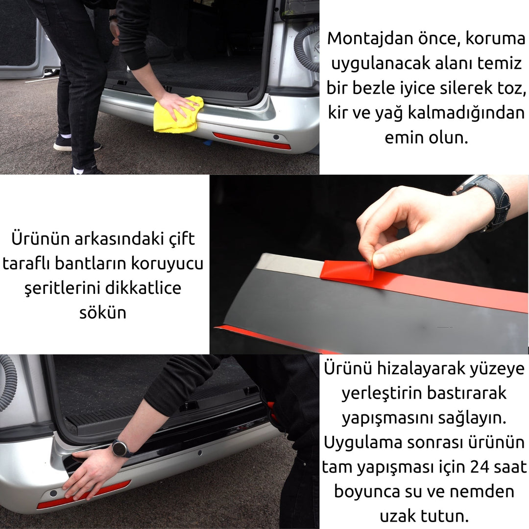 Audi A3 Arka Tampon Eşiği - Piano Siyah | 2016-2019 Arası, SD