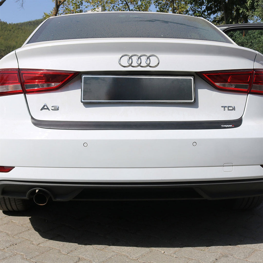 Audi A3 Arka Tampon Eşiği - Mat Siyah | 2016-2019 Arası, SD