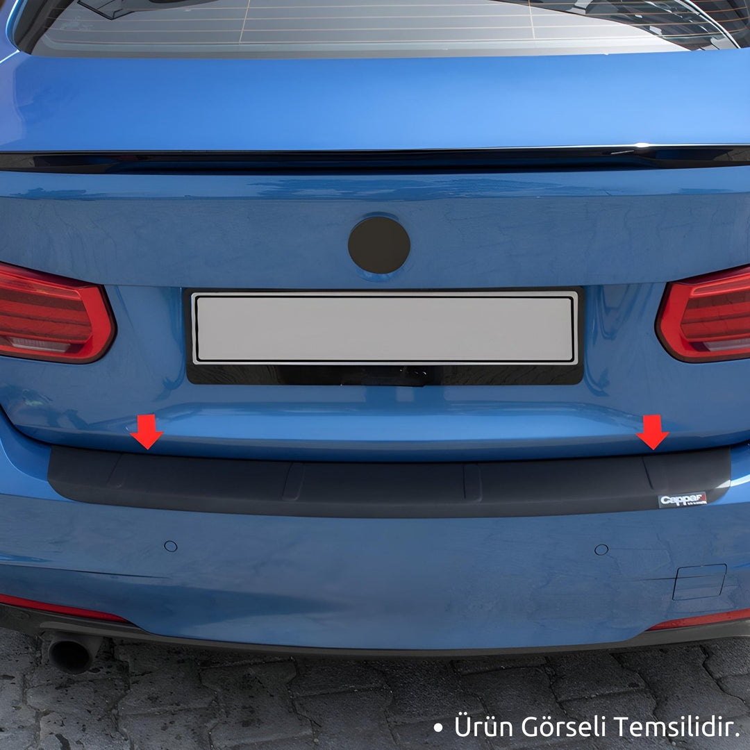 Audi A3 Arka Tampon Eşiği - Mat Siyah | 2016-2019 Arası, SD