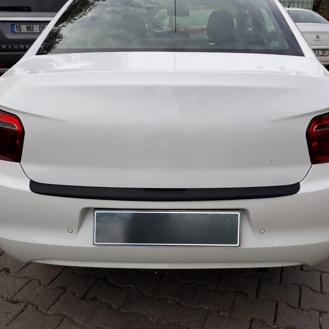 Citroen C-Elysee Arka Tampon Eşiği - Mat Siyah | 2012 ve Sonrası, SD