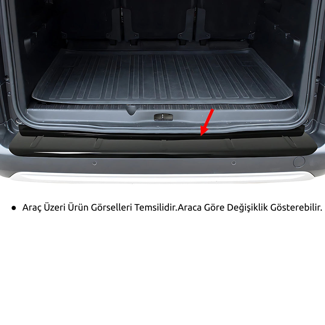 Dacia Duster Arka Tampon Eşiği - Piano Siyah | 2010-2018 Arası