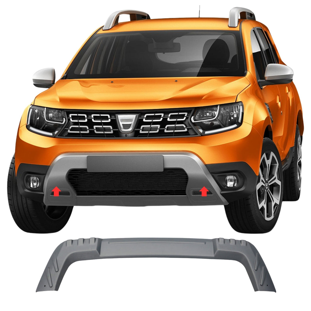 Dacia Duster Difüzör - Ön Tampon Plaka Altı, Gri | 2018-2024 Arası