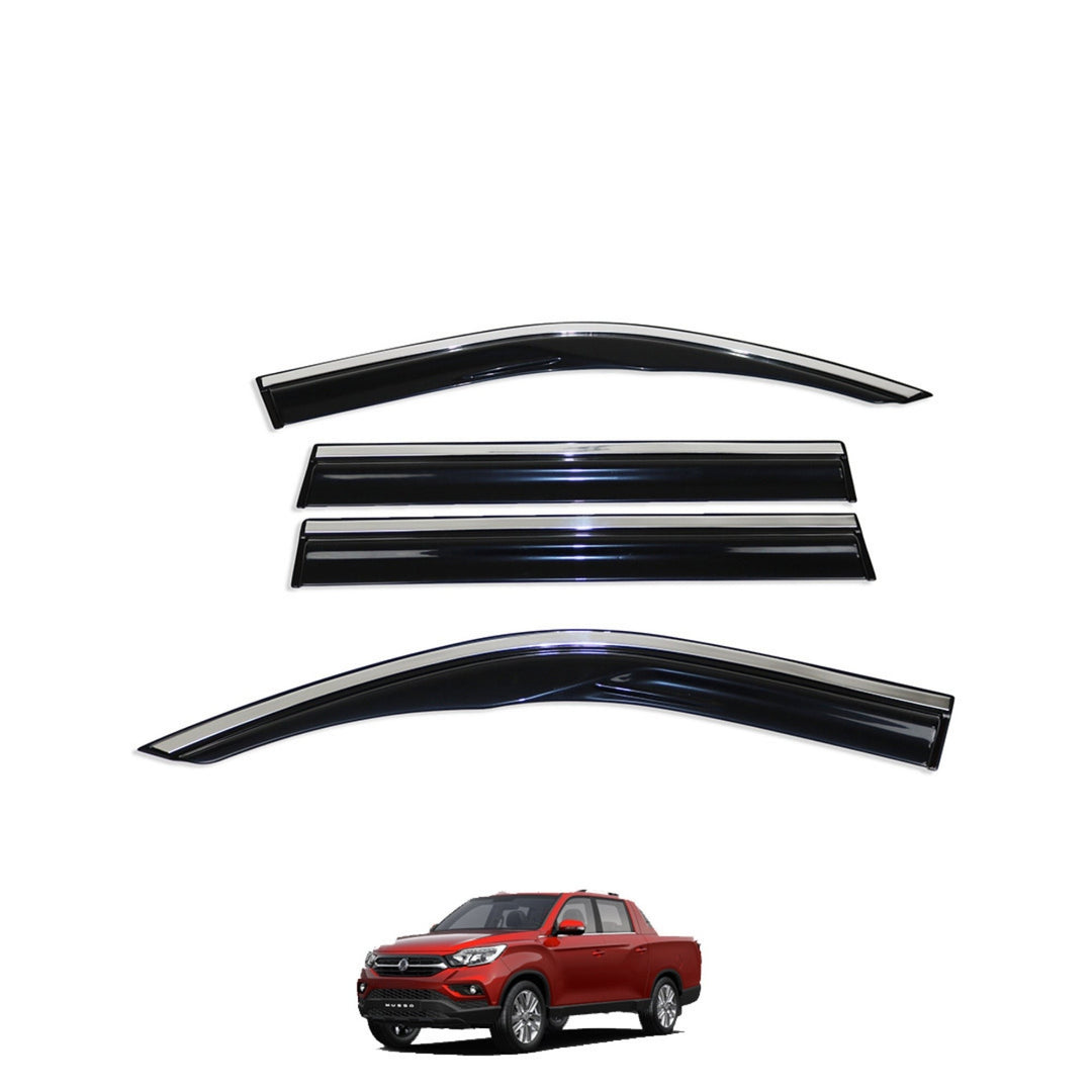 SsangYong Musso Cam Rüzgarlığı - Kromlu (4 Parça) | 2021 ve Sonrası