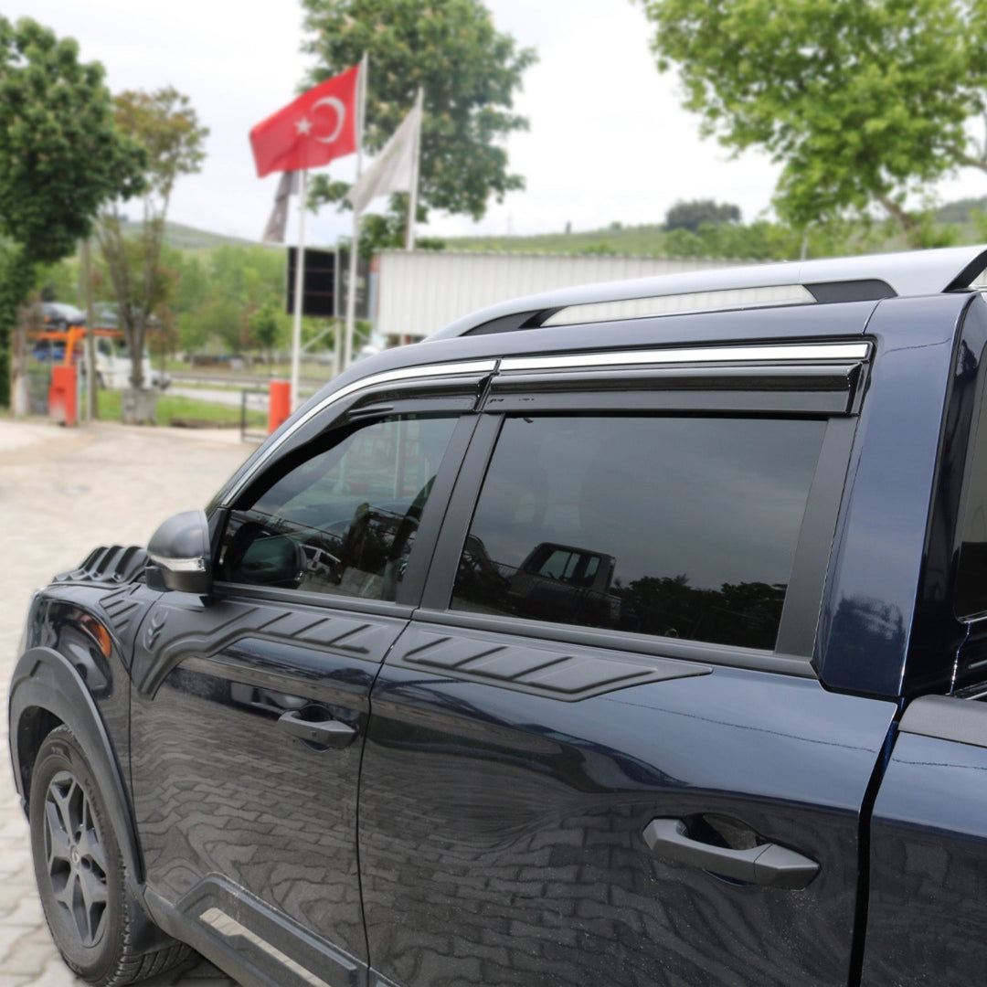 SsangYong Musso Cam Rüzgarlığı - Kromlu (4 Parça) | 2021 ve Sonrası