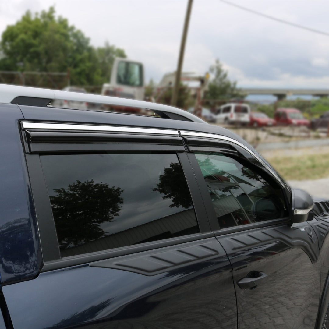 SsangYong Musso Cam Rüzgarlığı - Kromlu (4 Parça) | 2021 ve Sonrası