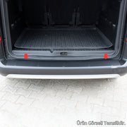 VW Caddy Arka Tampon Eşiği - Mat Siyah | 2010-2020 Arası