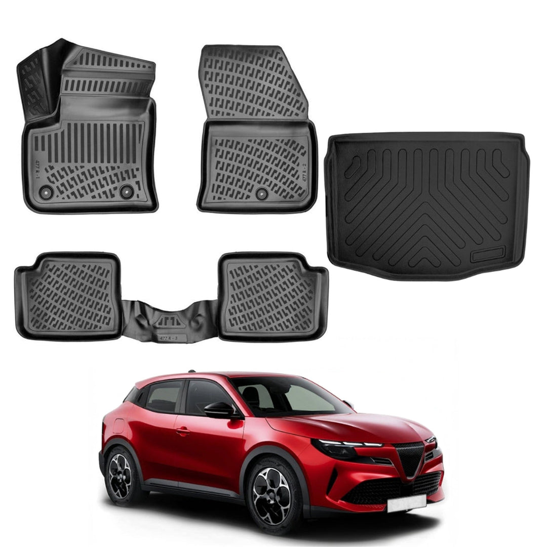 Alfa Romeo Junior Elettrica 3D Paspas  ve Bagaj Havuzu (Sabit Zemin) | 2024 ve Sonrası