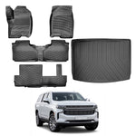 Resmi Galeri görüntüleyicisine yükleyin, Chevrolet Suburban 3D Paspas (8 Koltuklu) ve Bagaj Havuzu | 2021 ve Sonrası