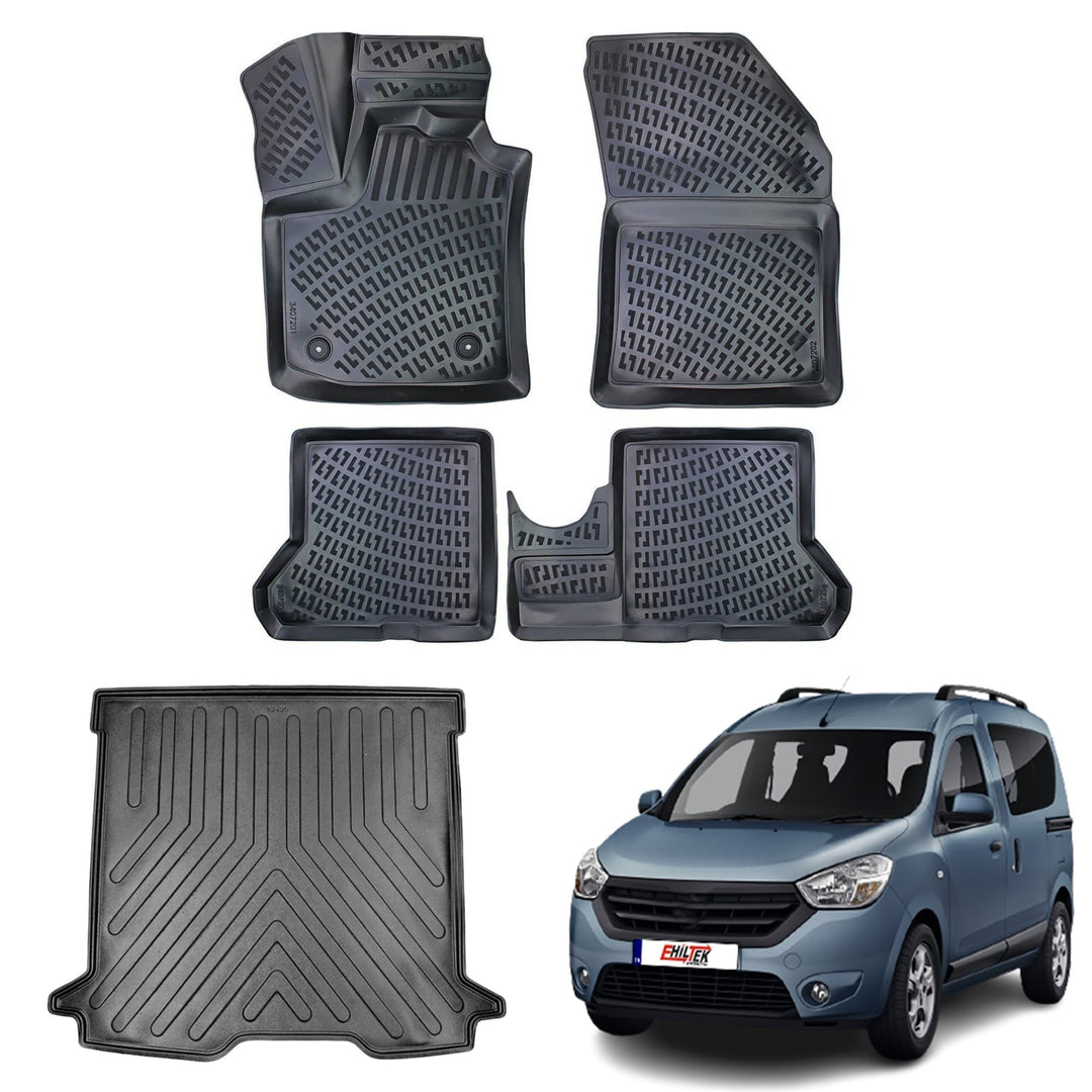 Citroen C4 Picasso 3D Paspas (7 Koltuklu ve Bagaj Havuzu | 2013 ve Sonrası, SW