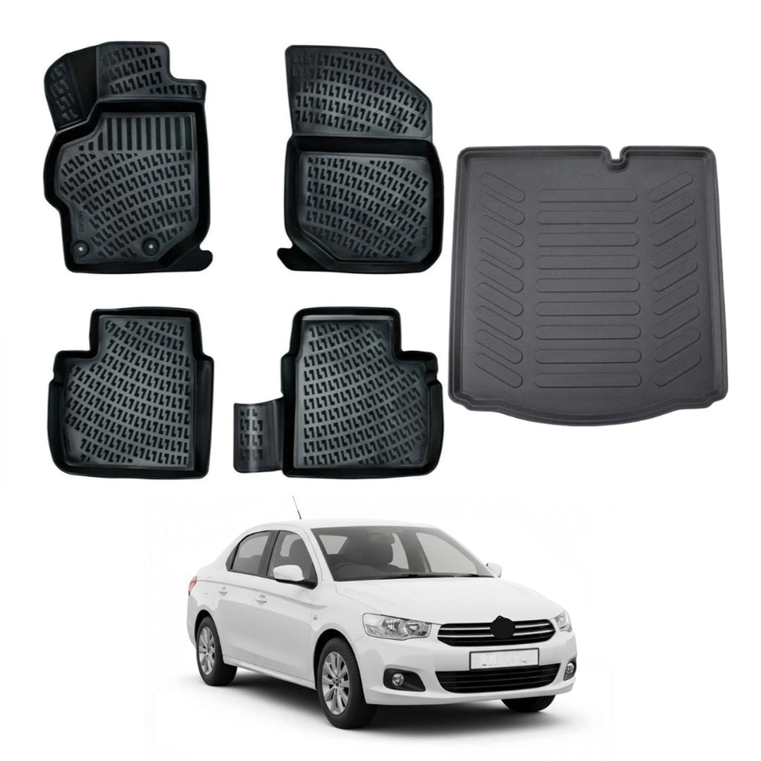 Citroen C-Elysee 3D Paspas  ve Bagaj Havuzu | 2012 ve Sonrası, SD