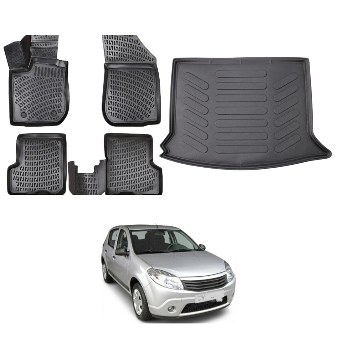 Dacia Sandero 3D Paspas  ve Bagaj Havuzu | 2007-2012 Arası, HB
