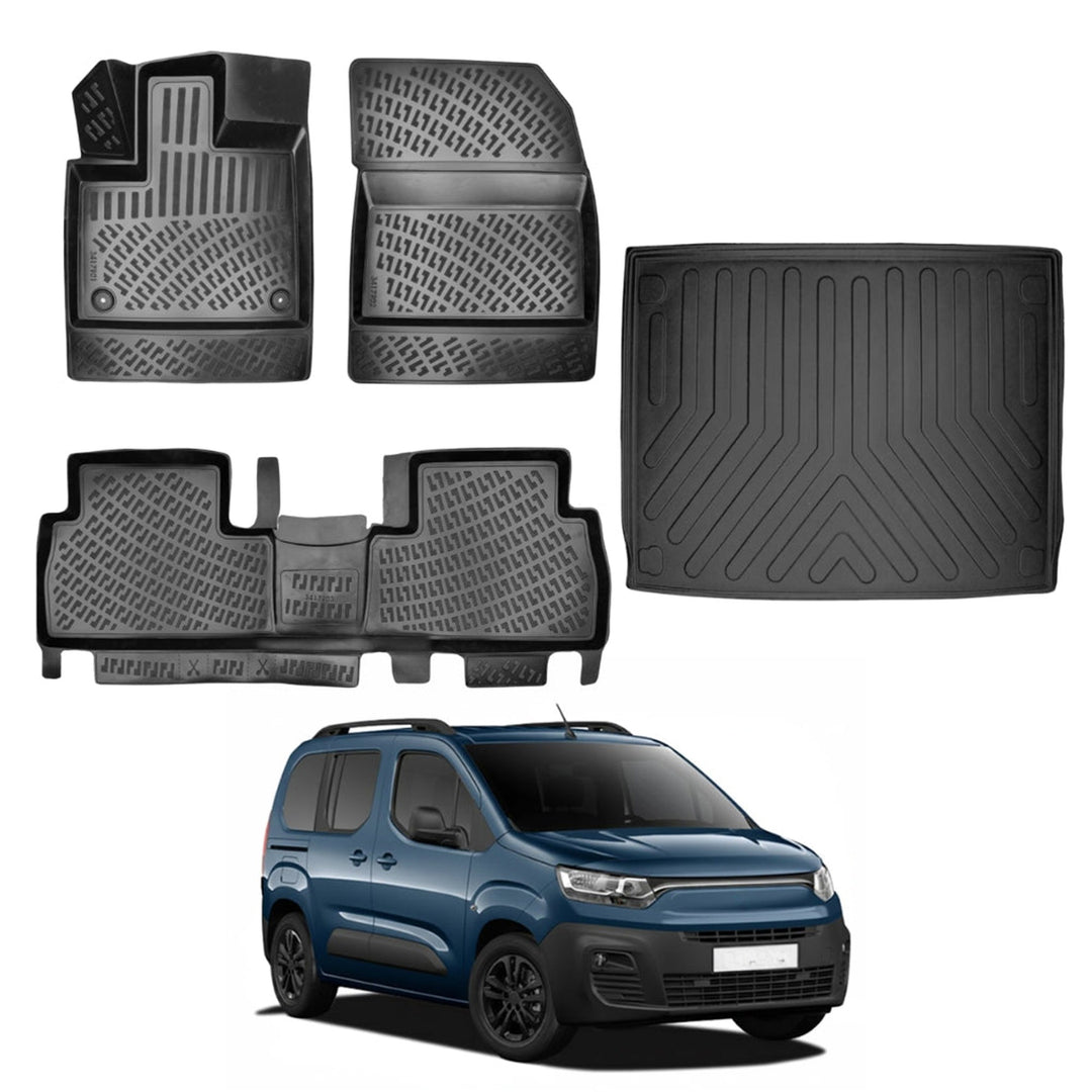 Fiat Doblo 3D Paspas  ve Bagaj Havuzu (Bölmeli Bagaj) | 2023 ve Sonrası