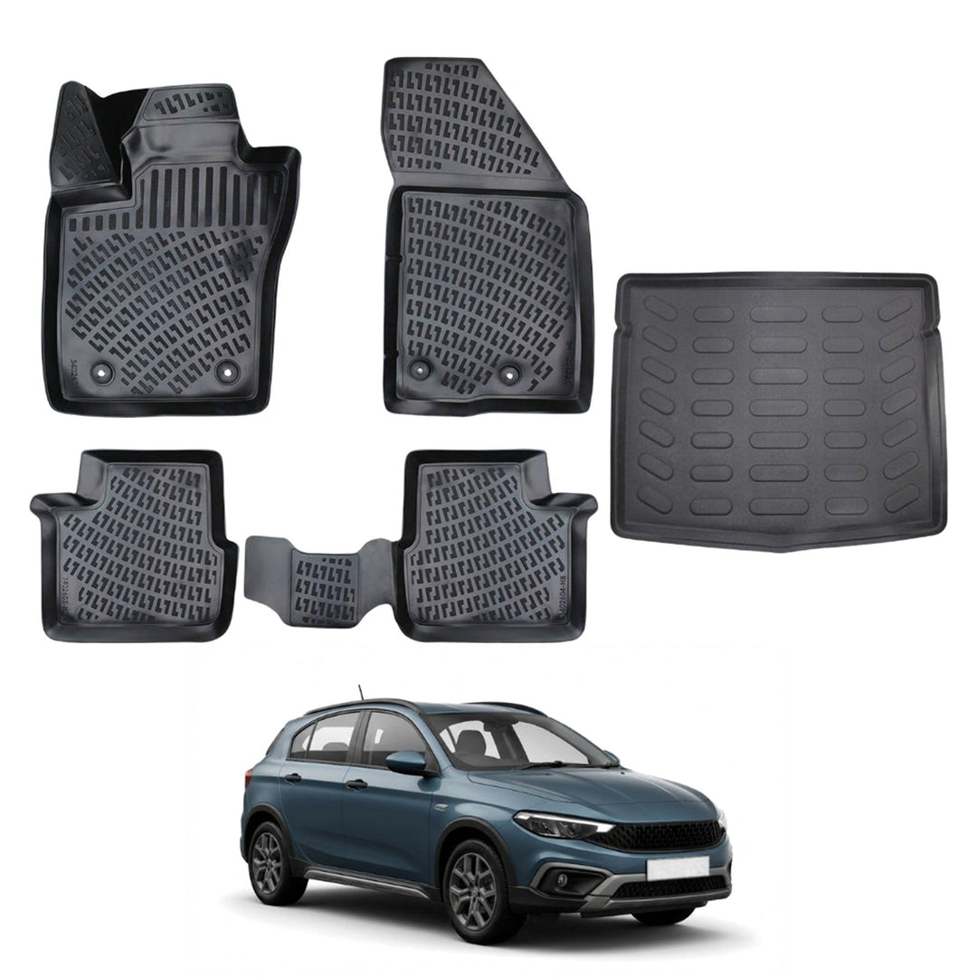 Fiat Egea Cross 3D Paspas  ve Bagaj Havuzu (Stepneli) | 2020 ve Sonrası, HB