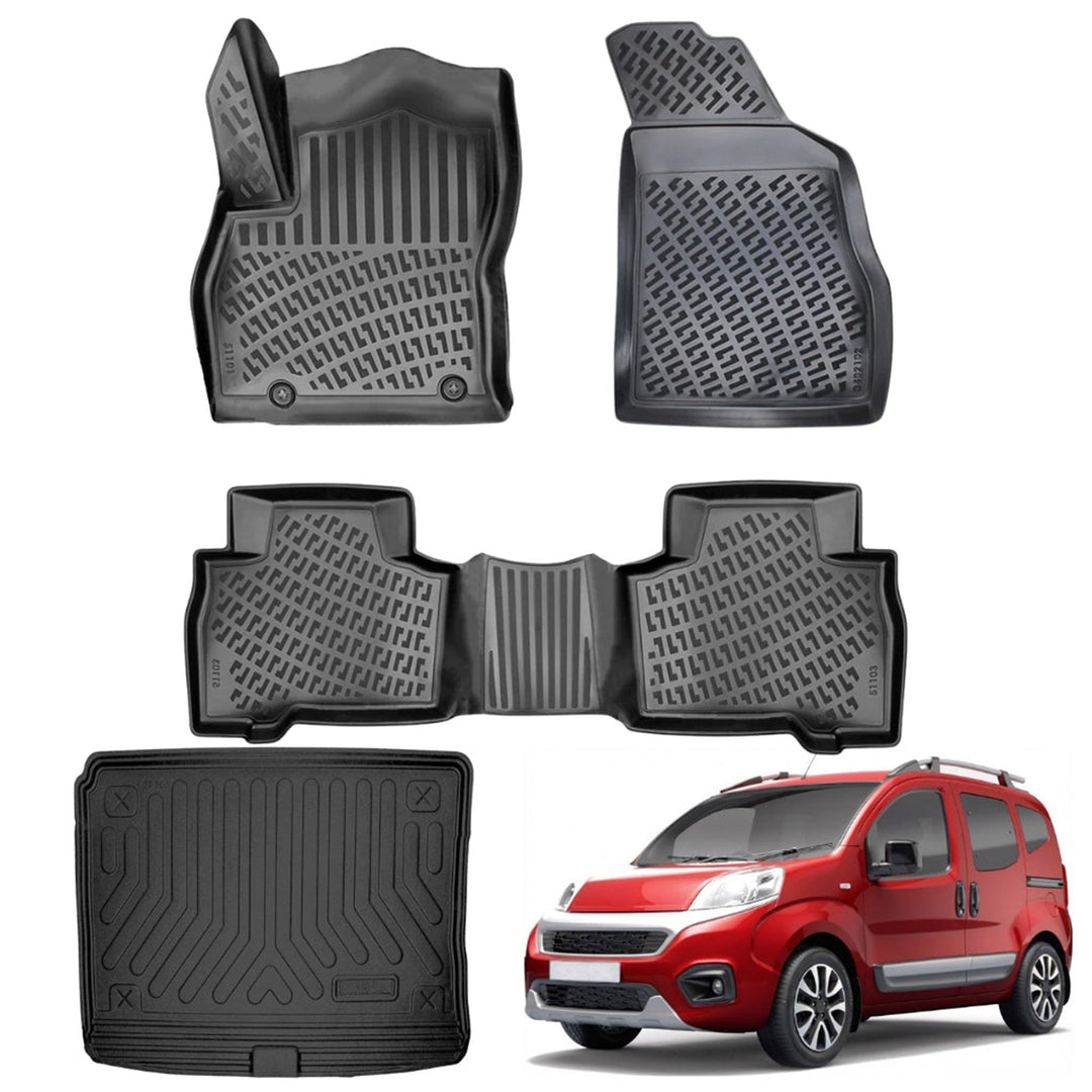 Fiat Fiorino 3D Paspas (Benzinli) ve Bagaj Havuzu (Halı Zeminli) | 2020 ve Sonrası