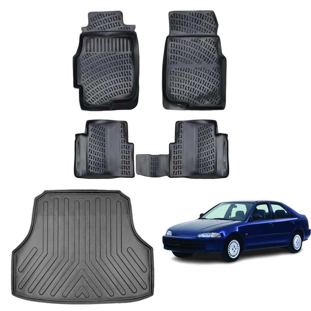 Ford Focus 3D Paspas Siyah, Sağ Ön Klipsiz ve Bagaj Havuzu (İnce Stepneli) | 2018 ve Sonrası, HB