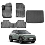 Resmi Galeri görüntüleyicisine yükleyin, Hyundai Kona 3D Paspas (Benzinli) ve Bagaj Havuzu (Alt Bagaj | 2023 ve Sonrası