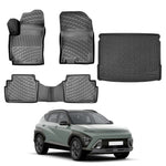 Resmi Galeri görüntüleyicisine yükleyin, Hyundai Kona 3D Paspas (Benzinli) ve Bagaj Havuzu (Üst Bagaj | 2023 ve Sonrası