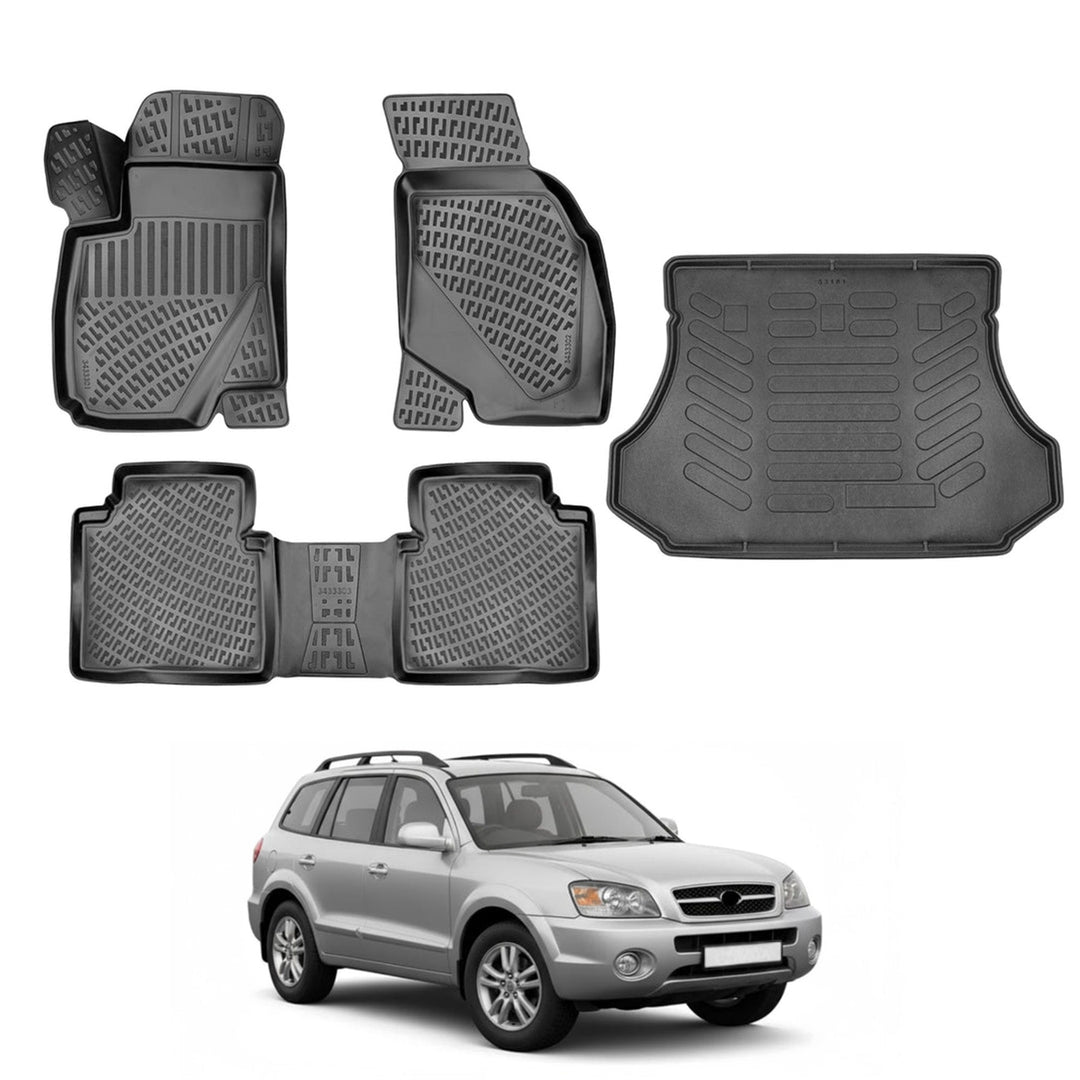 Hyundai Santa Fe 3D Paspas  ve Bagaj Havuzu | 2001-2006 Arası