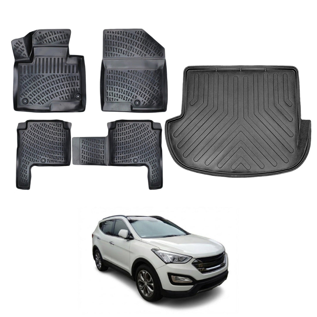 Hyundai Santa Fe 3D Paspas (7 Koltuklu) ve Bagaj Havuzu | 2012-2018 Arası
