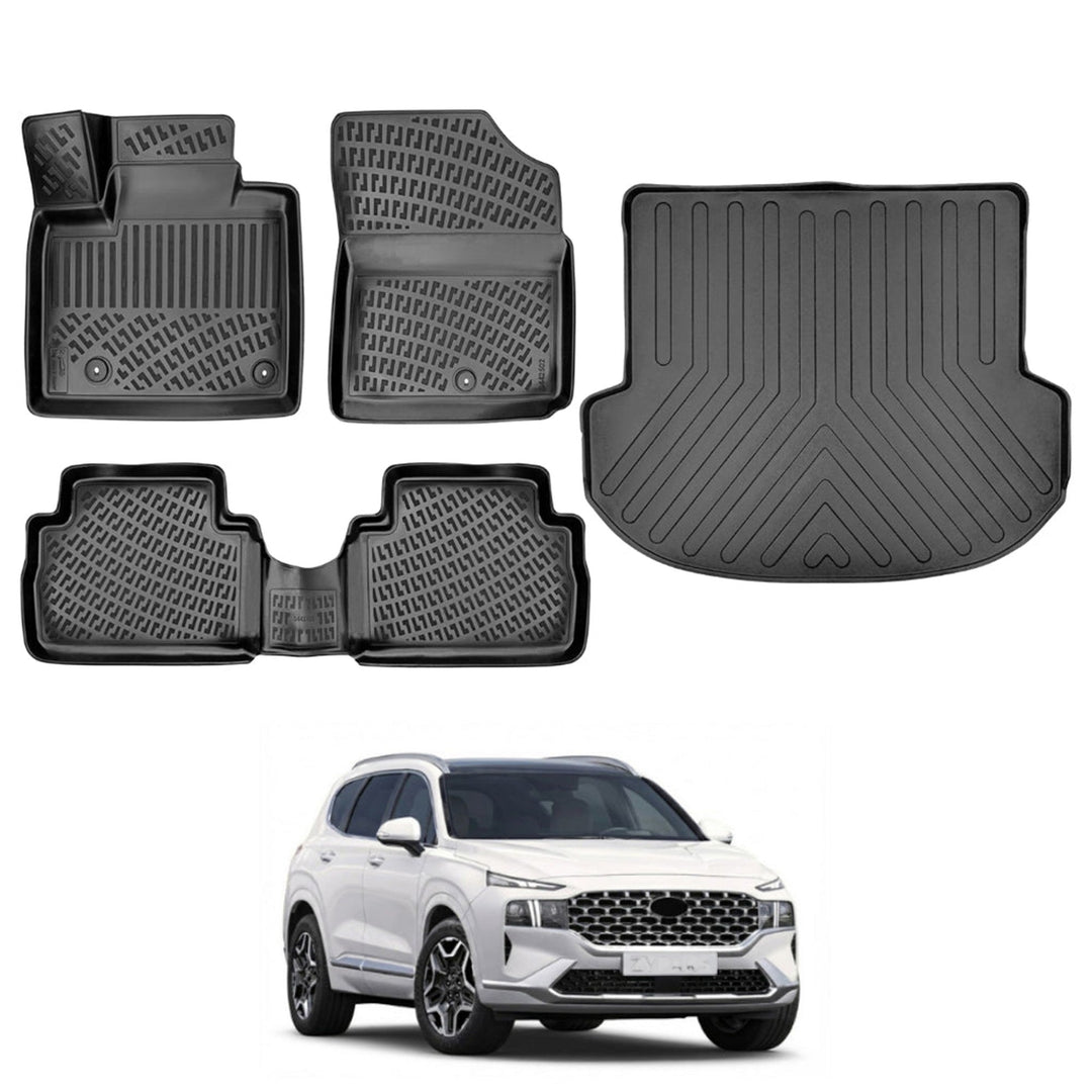 Hyundai Santa Fe 3D Paspas (Benzinli, USA Versiyon) ve Bagaj Havuzu | 2020-2024 Arası