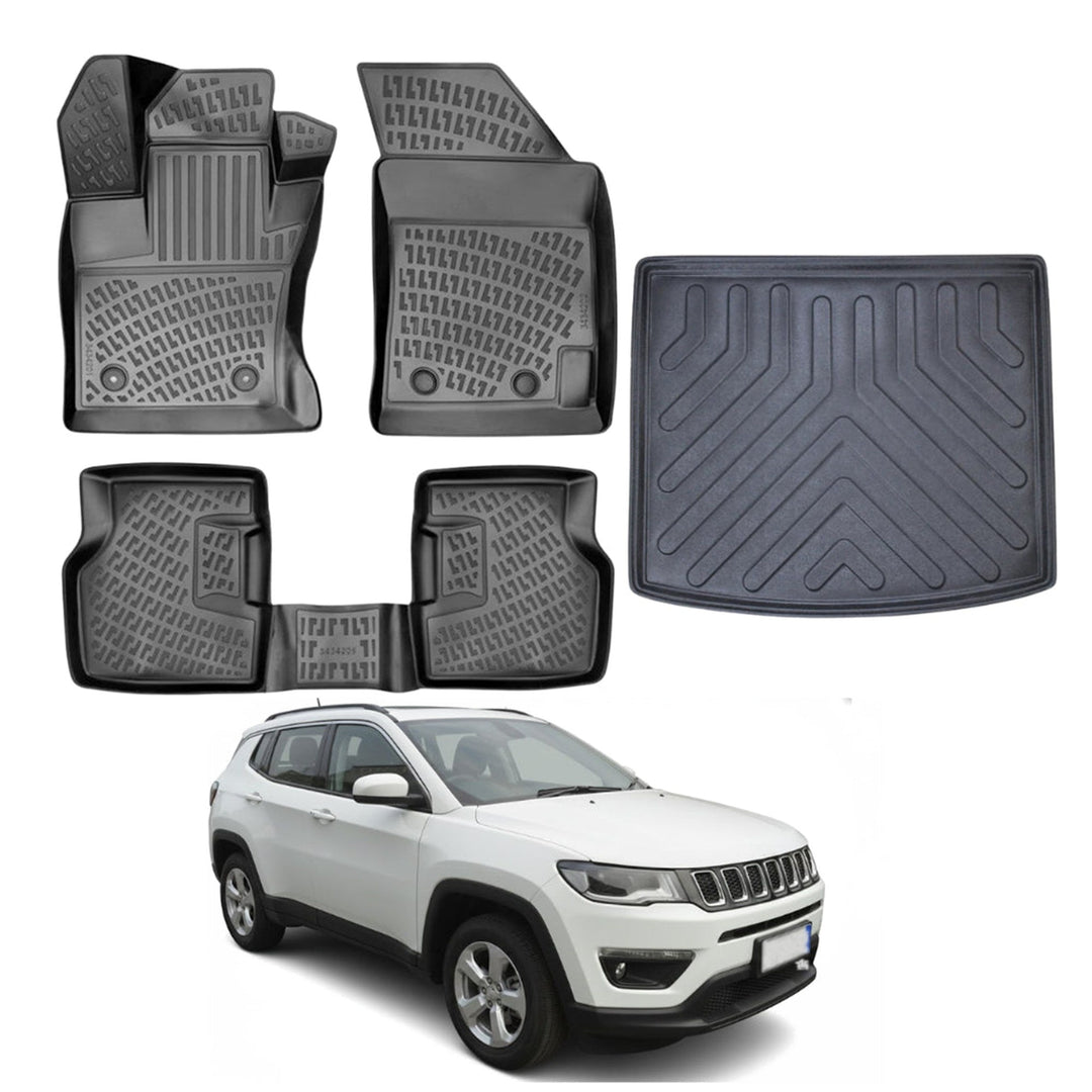 Jeep Compass 3D Paspas  ve Bagaj Havuzu | 2017 ve Sonrası