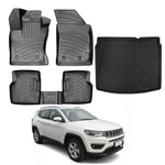 Resmi Galeri görüntüleyicisine yükleyin, Jeep Compass 3D Paspas  ve Bagaj Havuzu (Alt Bagaj, Stepnesiz) | 2017 ve Sonrası