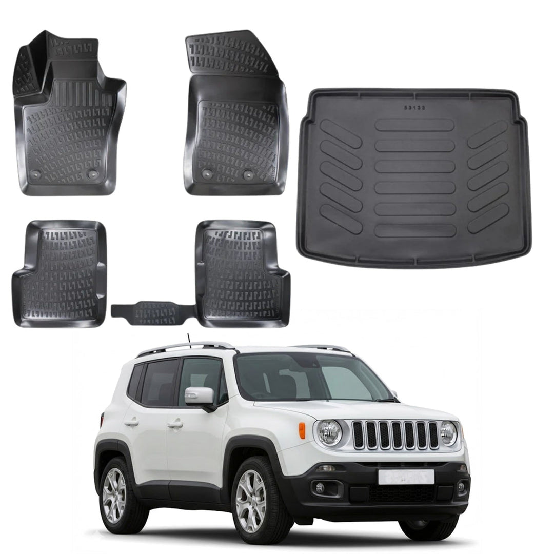 Jeep Renegade 3D Paspas  ve Bagaj Havuzu (Üst Bagaj) | 2015-2019 Arası
