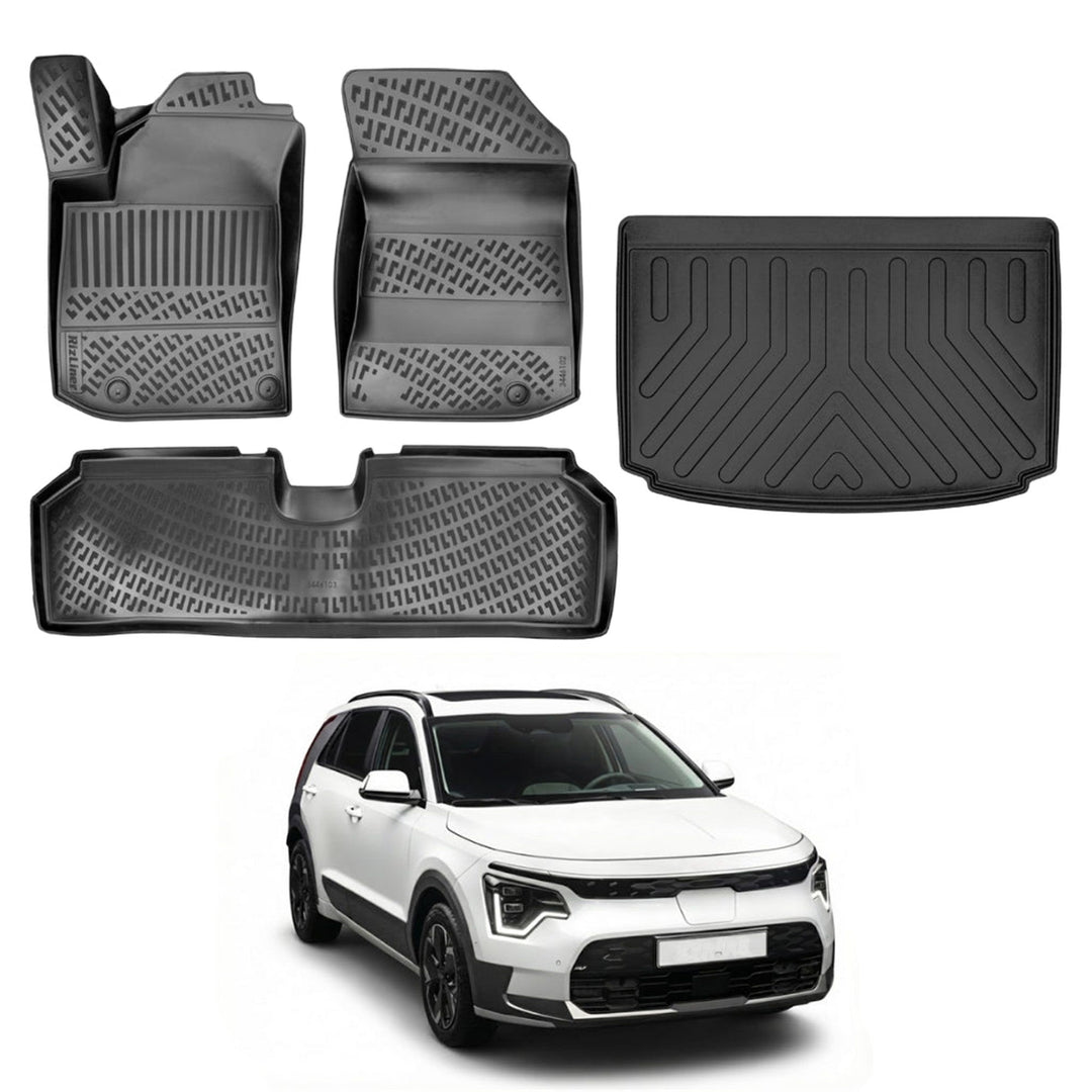 Kia Niro 3D Paspas (Elektrikli, USA Versiyon) ve Bagaj Havuzu (Alt Bagaj, Prestige Paket) | 2022 ve Sonrası
