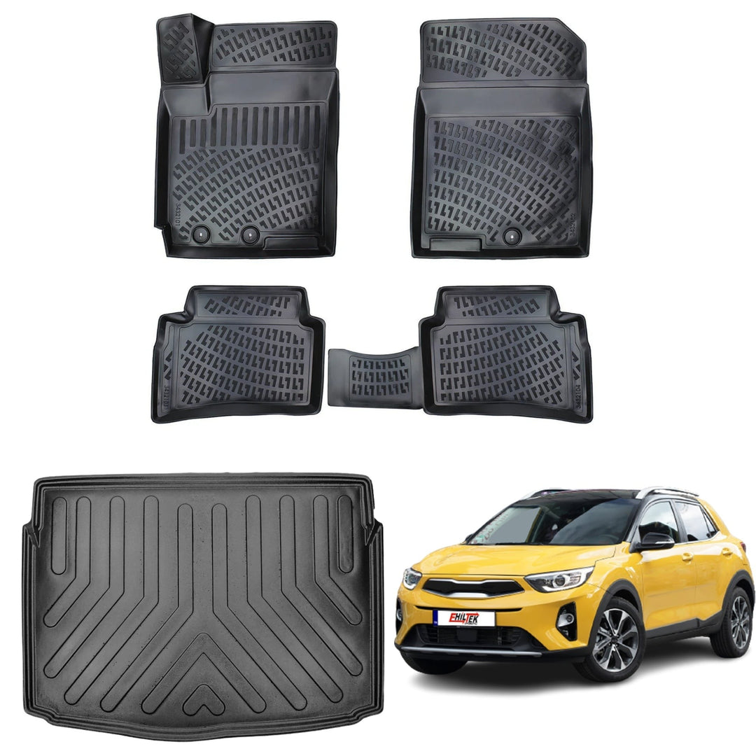 Kia Niro 3D Paspas (Elektrikli, USA Versiyon) ve Bagaj Havuzu (Elegance/Standart Bagaj Zemin) | 2022 ve Sonrası