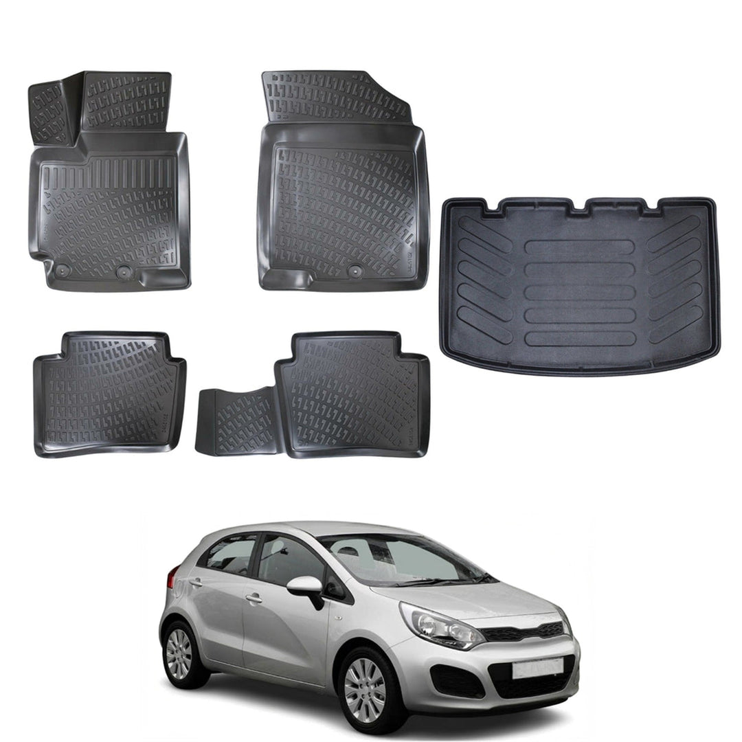 Kia Rio 3D Paspas  ve Bagaj Havuzu (İnce Stepneli) | 2011-2017 Arası, HB
