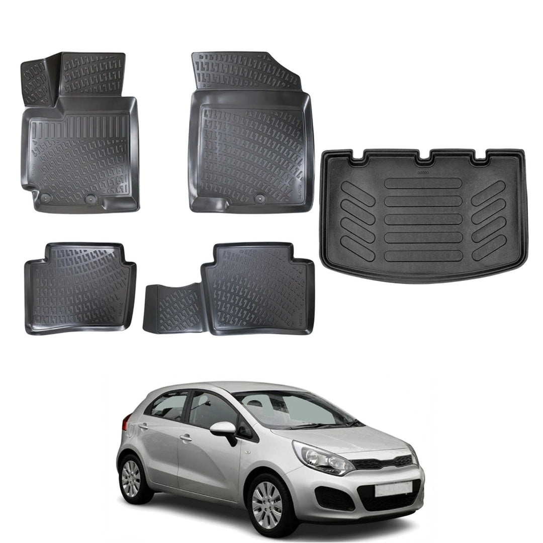 Kia Rio 3D Paspas  ve Bagaj Havuzu (Kalın Stepneli) | 2011-2017 Arası, HB