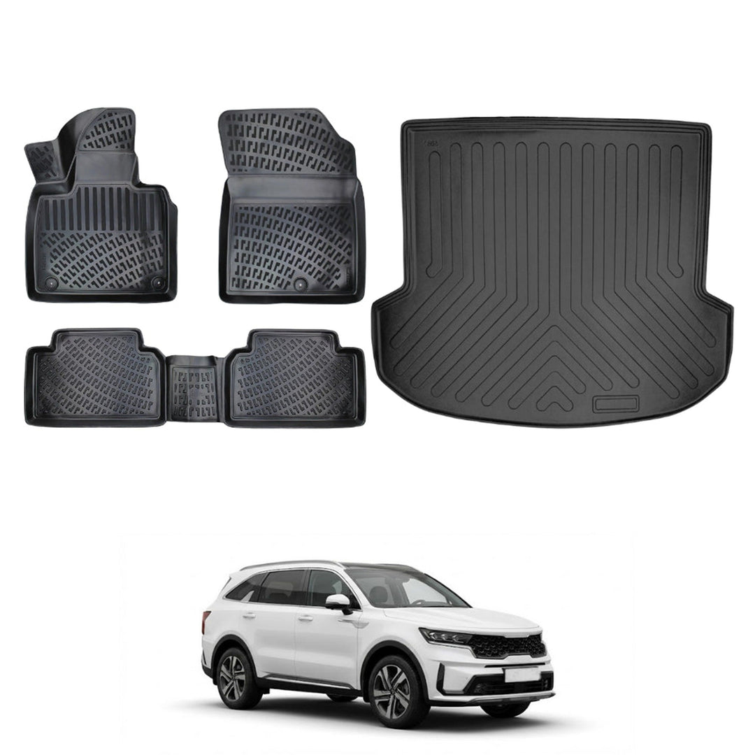 Kia Sorento 3D Paspas (Benzinli, 5 Koltuklu) ve Bagaj Havuzu | 2021 ve Sonrası