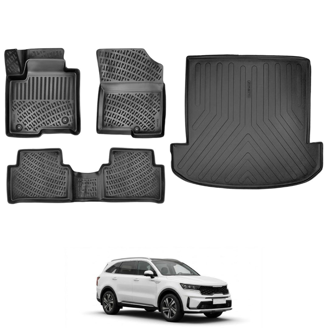 Kia Sorento 3D Paspas (Hybrid, 5 Koltuklu) ve Bagaj Havuzu | 2021 ve Sonrası