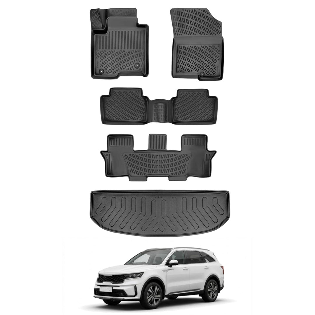 Kia Sorento 3D Paspas (Hybrid, 7 Koltuklu) ve Bagaj Havuzu | 2021 ve Sonrası