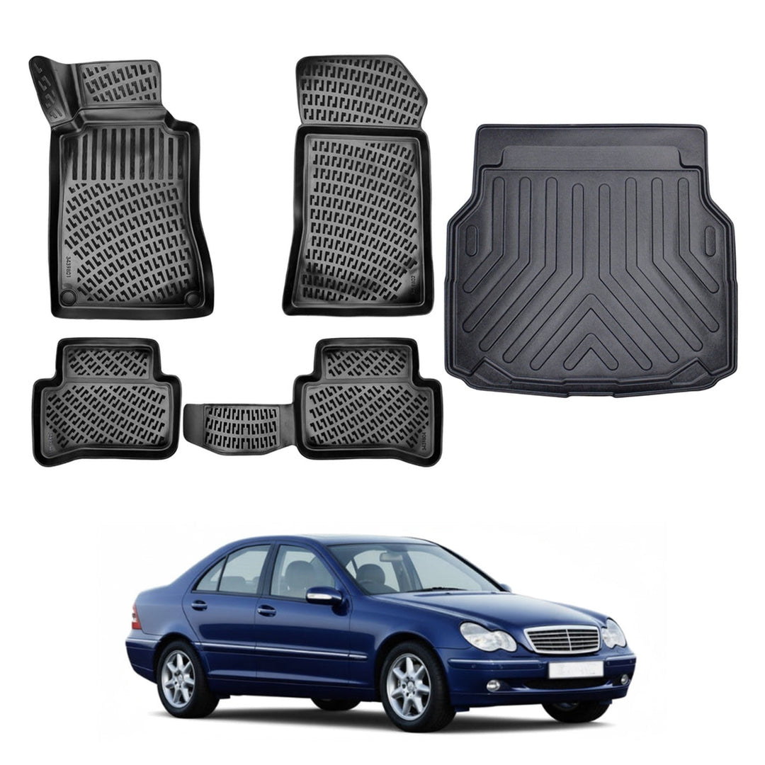 Mercedes C Class W203 3D Paspas  ve Bagaj Havuzu | 2000-2007 Arası, SD