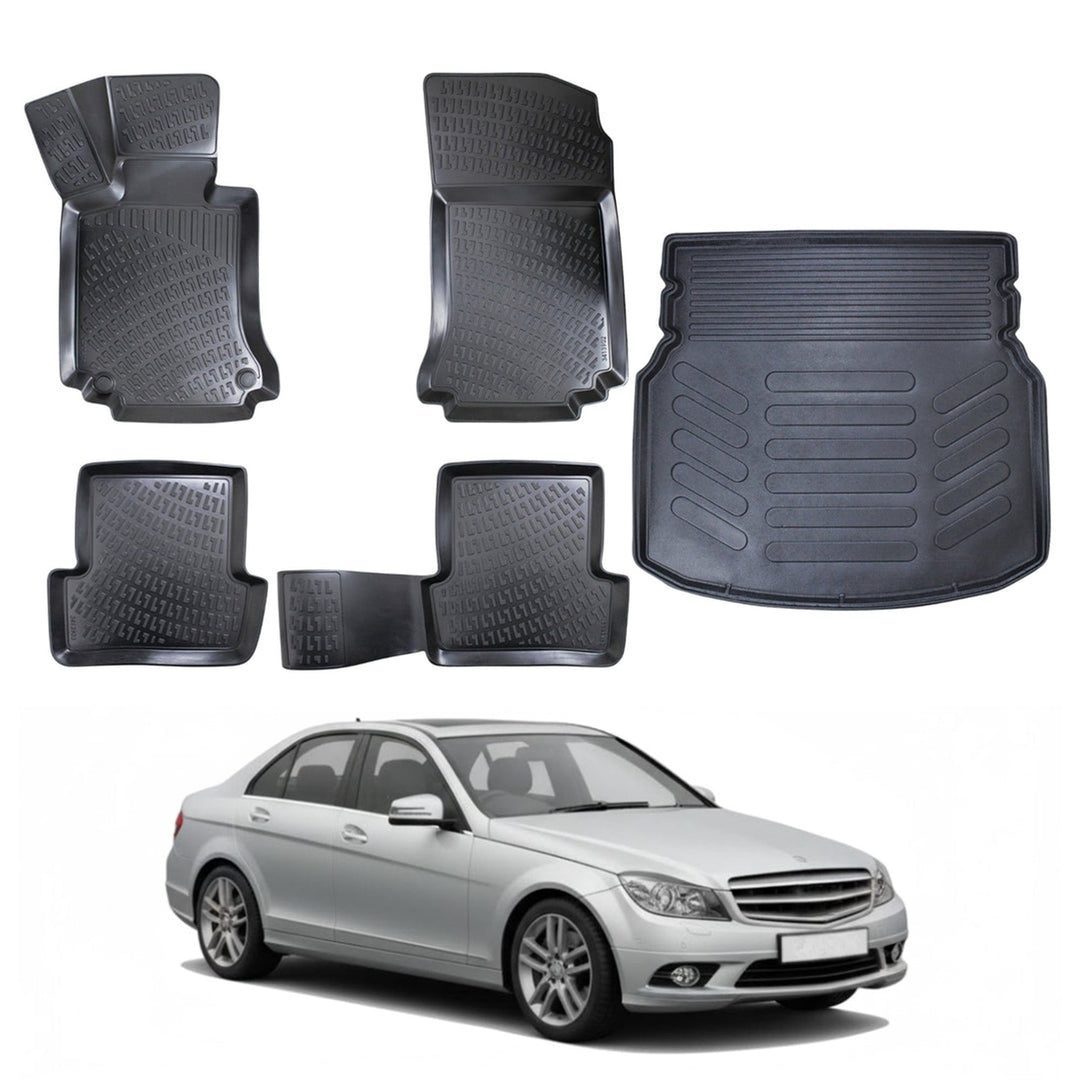 Mercedes C Class W204 3D Paspas  ve Bagaj Havuzu (Rampalı) | 2007-2014 Arası, SD
