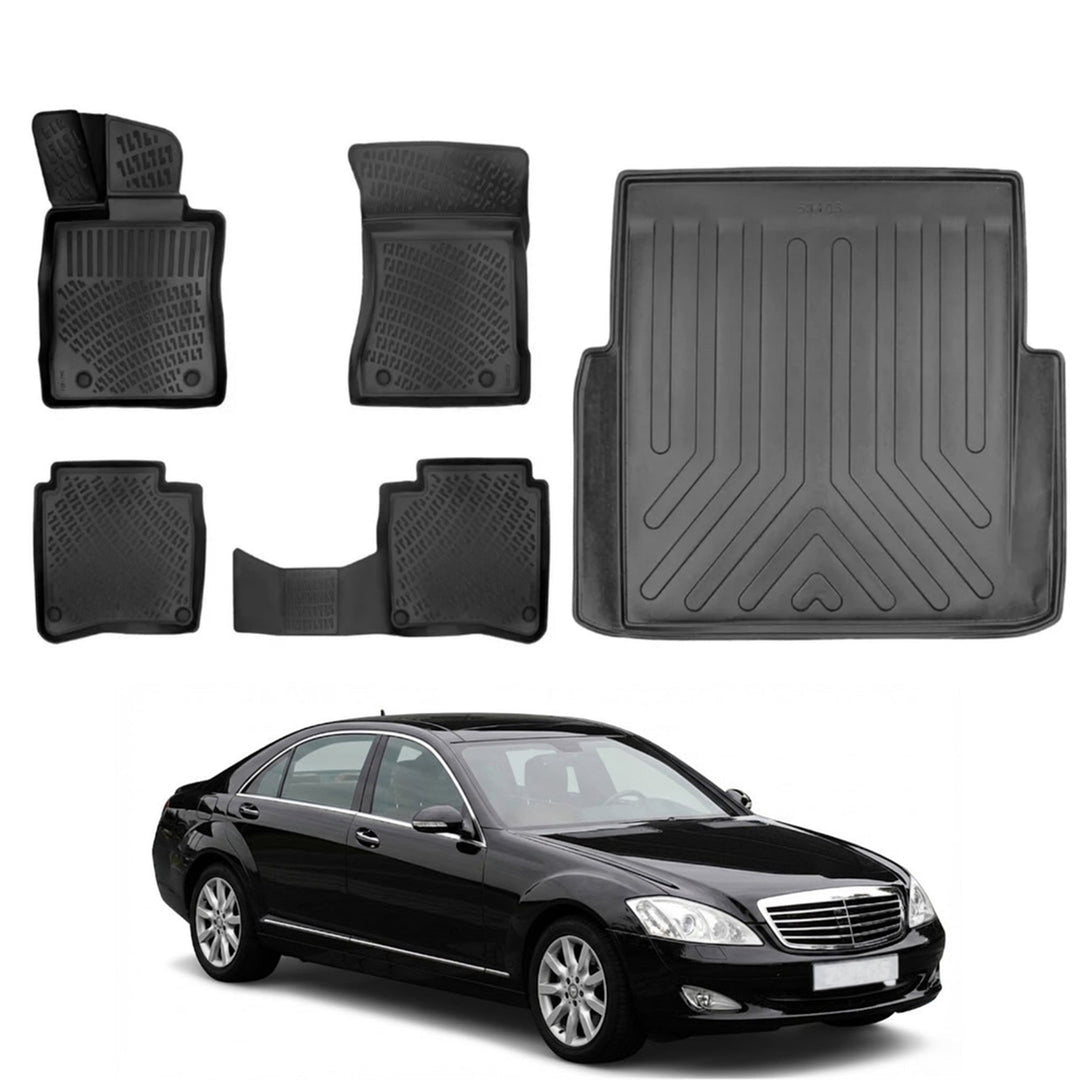 Mercedes S Class W221 3D Paspas (Uzun Şase) ve Bagaj Havuzu | 2006-2013 Arası, SD