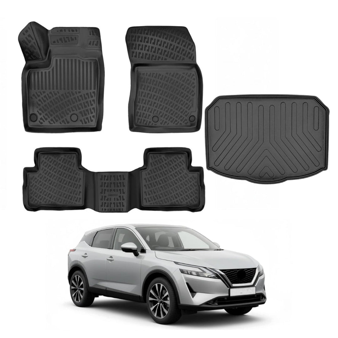 Nissan Qashqai 3D Paspas  ve Bagaj Havuzu (Alt Bagaj) | 2022 ve Sonrası