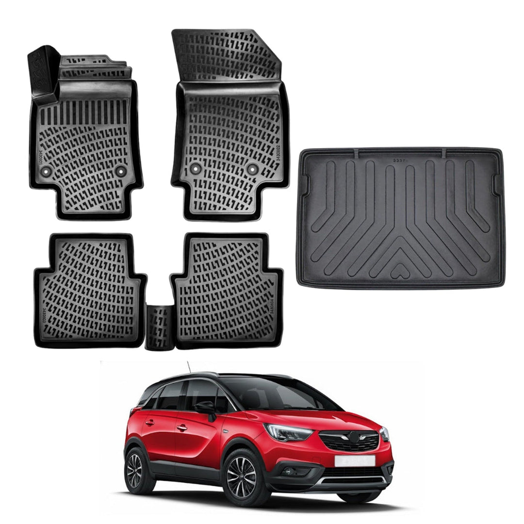 Opel Crossland X 3D Paspas  ve Bagaj Havuzu (Üst Bagaj) | 2017-2020 Arası